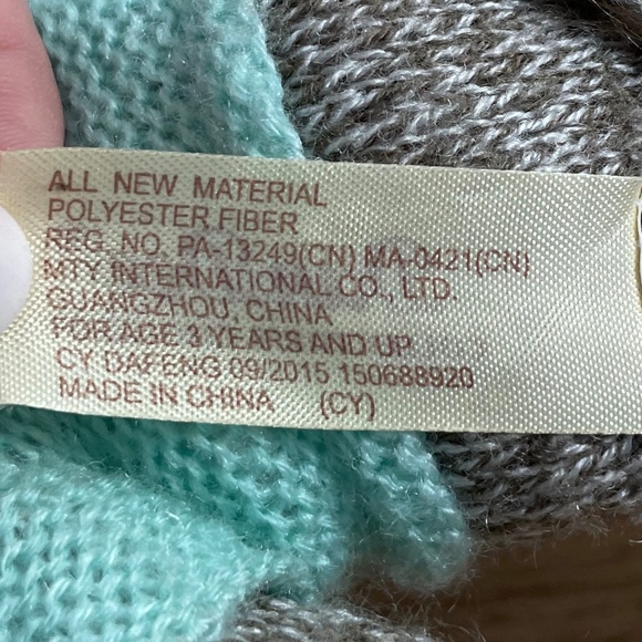 Dan Dee Plush Sock Monkey Teal Sweater w Heart Stuffed Animal 2015 10” Toy - Picture 7 of 10